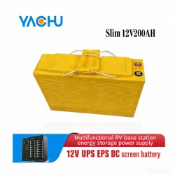 12V 200AH Custom-Made Energy Storage Narrow-Type Gel Lead-Acid Battery | Flame-Retardant Casing, Custom Color Options & OEM Service Available